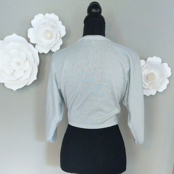 ❗ SOLD ❗White House Black Market Silver Bolero - Picture 5 of 5